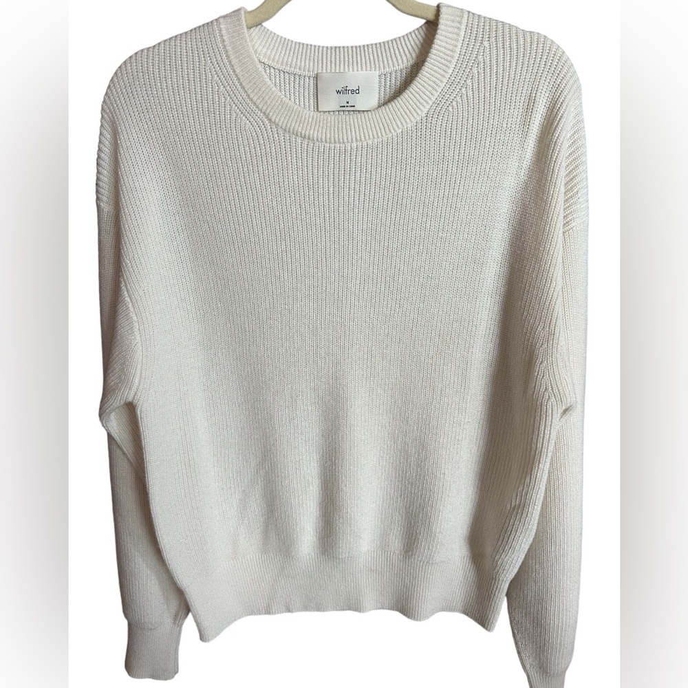 Artizia Wilfred Cream Pullover Sweater Size Medium